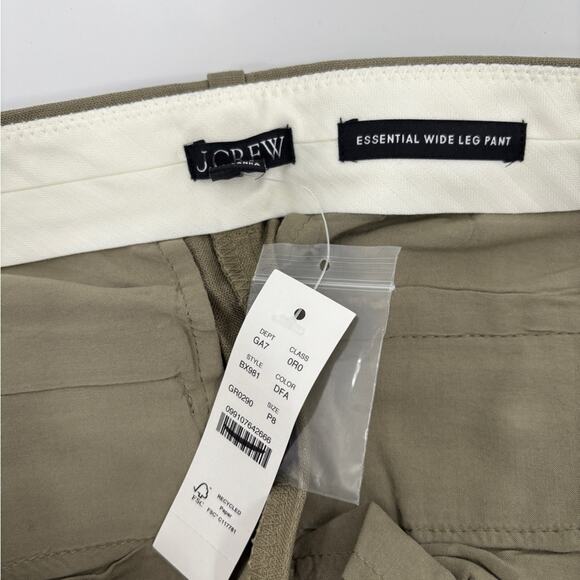 J.Crew Petite wide-leg Essential pant in linen Dusty Fatigue - Picture 6 of 6